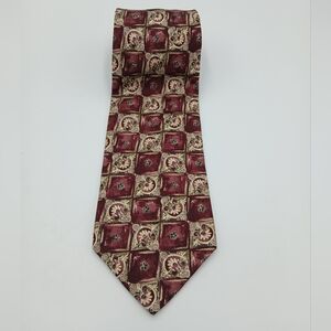 Cambridge Classics Elegant Burgundy Patterned Tie